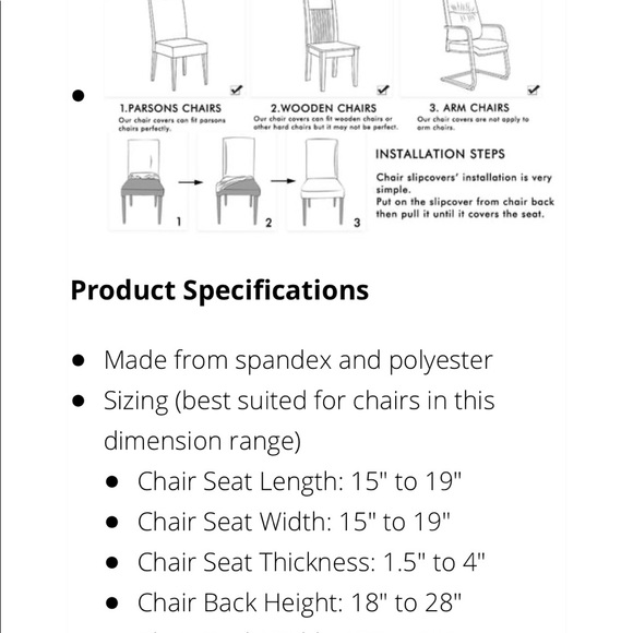6 BEIGE CHAIR SLIPCOVERS - Picture 4 of 4